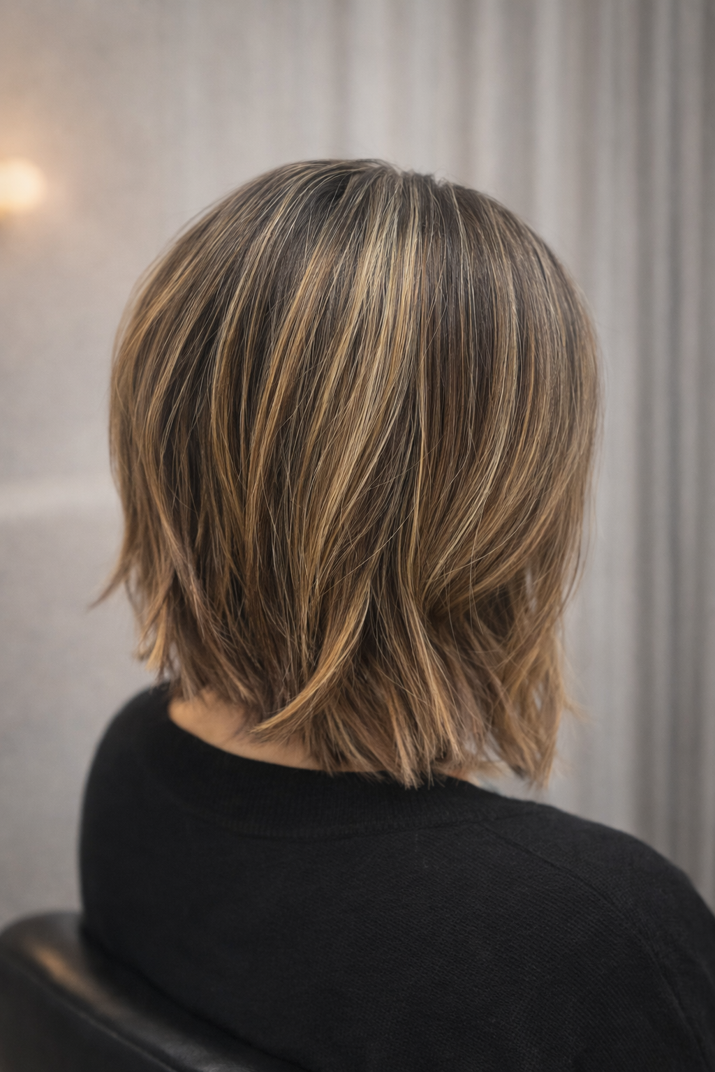 Textured lob with highlights